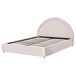 Beliani Cama matrimonial Tela Mouzon 176x219 Beliani Cama matrimonial Tela Mouzon 176x219 Beige