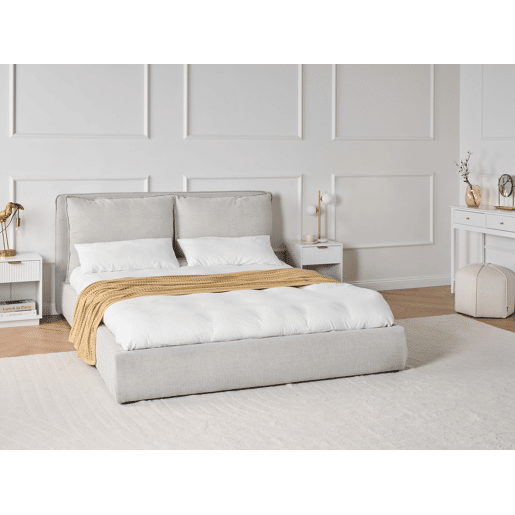 Beliani Cama Tecido BAJONNA Beliani Cama Tecido BAJONNA