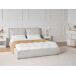 Beliani Cama matrimonial Tela Bajonna 180x235 Beliani Cama matrimonial Tela Bajonna 180x235 Gris Claro