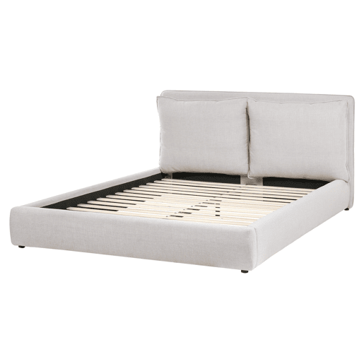 Beliani Cama Tecido BAJONNA Beliani Cama Tecido BAJONNA