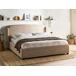 Beliani Cama matrimonial Tela Bernay 210x219 Beliani Cama matrimonial Tela Bernay 210x219 Gris