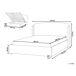 Beliani Cama matrimonial Tela Bernay 210x219 Beliani Cama matrimonial Tela Bernay 210x219 Gris
