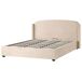 Beliani Cama matrimonial Tela Bernay 210x219 Beliani Cama matrimonial Tela Bernay 210x219 Gris