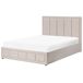 Beliani Cama matrimonial Tela Quiberon 148x215 Beliani Cama matrimonial Tela Quiberon 148x215 Gris