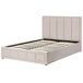 Beliani Cama matrimonial Tela Quiberon 148x215 Beliani Cama matrimonial Tela Quiberon 148x215 Gris