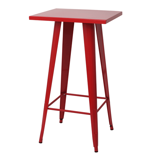 Balcão de bar bistrô em metal vermelho com design industrial 105x60x60 cm 04_0008513