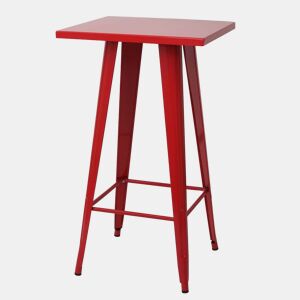 Balcão de bar bistrô em metal vermelho com design industrial 105x60x60 cm 04_0008513