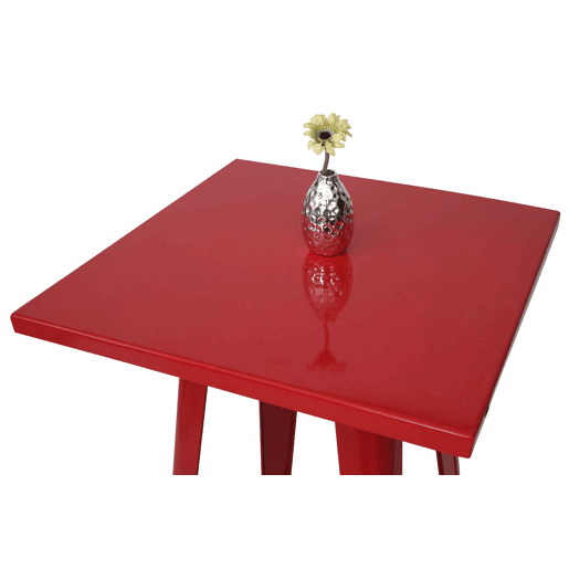 Balcão de bar bistrô em metal vermelho com design industrial 105x60x60 cm 04_0008513