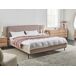 Beliani Cama matrimonial Tela Corio 193x219 Beliani Cama matrimonial Tela Corio 193x219 Gris
