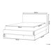 Beliani Cama matrimonial Tela Corio 193x219 Beliani Cama matrimonial Tela Corio 193x219 Gris