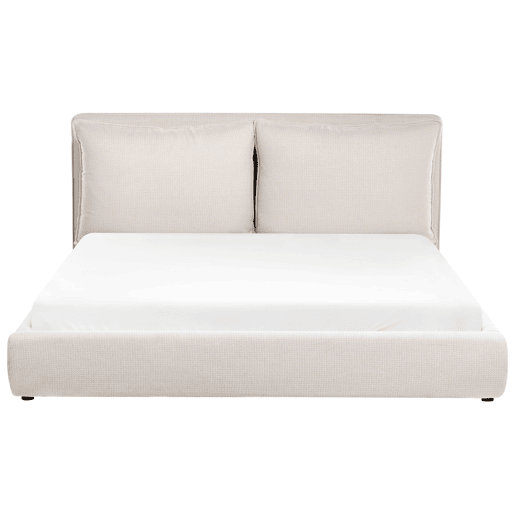 Beliani Cama de água Tecido BAJONNA