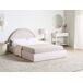 Beliani Cama matrimonial Tela Mouzon 156x219 Beliani Cama matrimonial Tela Mouzon 156x219 Beige