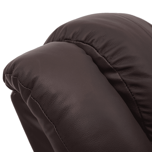 Poltrona de TV reclinável grande e confortável em couro marrom e PVC 101x87x100 cm 04_0006883