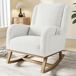 Mecedora, silla de lactancia, mecedora con cojín lumbar Mecedora, silla de lactancia, mecedora con cojín lumbar Blanco