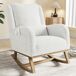 Mecedora, silla de lactancia, mecedora con cojín lumbar Mecedora, silla de lactancia, mecedora con cojín lumbar Blanco