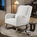 Mecedora, silla de lactancia, mecedora con cojín lumbar Mecedora, silla de lactancia, mecedora con cojín lumbar Blanco