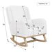 Mecedora, silla de lactancia, mecedora con cojín lumbar Mecedora, silla de lactancia, mecedora con cojín lumbar Blanco