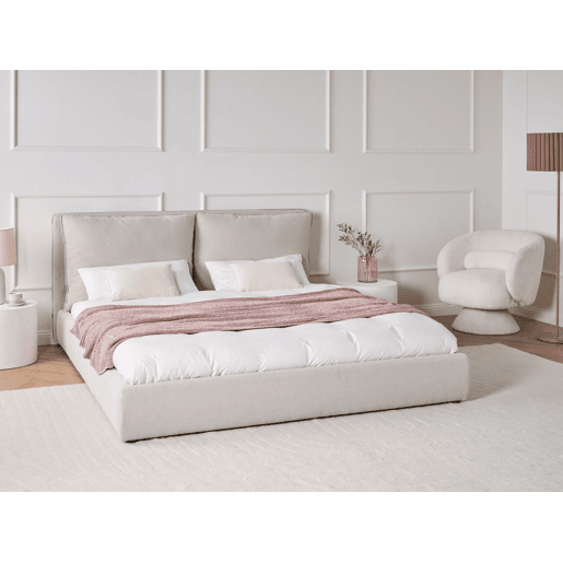 Beliani Cama Tecido BAJONNA Beliani Cama Tecido BAJONNA