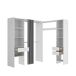 Armario vestidor Suit reversible cajones + barras + columnas 164 Armario vestidor Suit reversible cajones + barras + columnas 164 Blanco