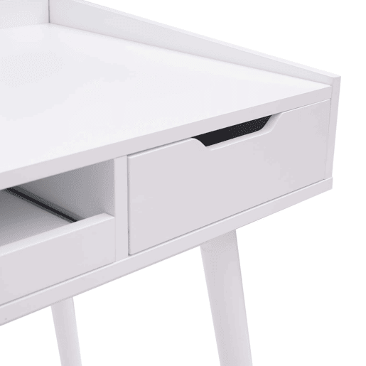 Escrivaninha com gavetas e compartimento de armazenamento MDF 120x55cm branca 04_0001405