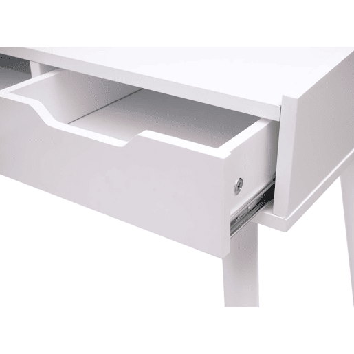 Escrivaninha com gavetas e compartimento de armazenamento MDF 120x55cm branca 04_0001405