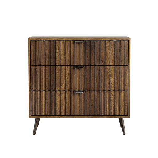Cômoda com 3 gavetas - Moderna, armazenamento multifuncional - Nogueira Cômoda com 3 gavetas - Moderna, armazenamento multifuncional - Nogueira