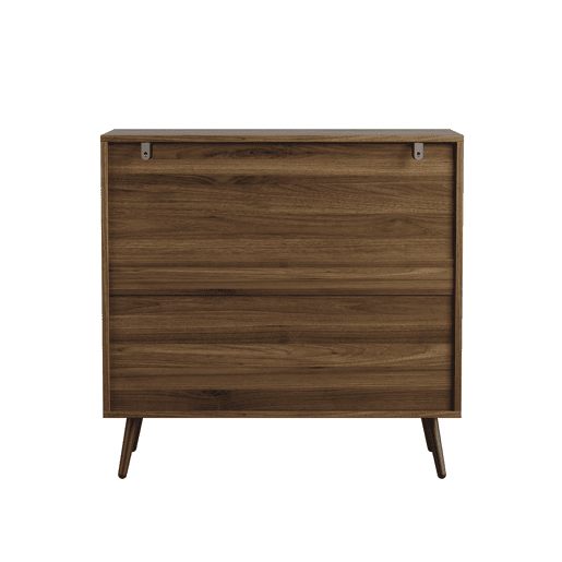 Cômoda com 3 gavetas - Moderna, armazenamento multifuncional - Nogueira Cômoda com 3 gavetas - Moderna, armazenamento multifuncional - Nogueira