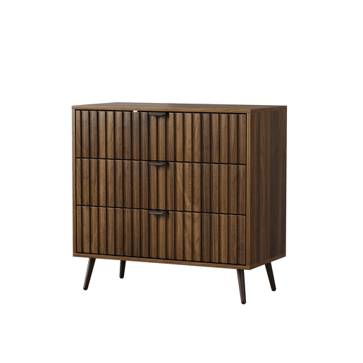Cômoda com 3 gavetas - Moderna, armazenamento multifuncional - Nogueira Cômoda com 3 gavetas - Moderna, armazenamento multifuncional - Nogueira