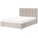 Beliani Cama matrimonial Tela Quiberon 168x215 Beliani Cama matrimonial Tela Quiberon 168x215 Gris