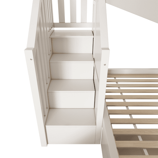 Beliche infantil 90x200 - com escorregador e arrumação - branco Beliche infantil 90x200 - com escorregador e arrumação - branco
