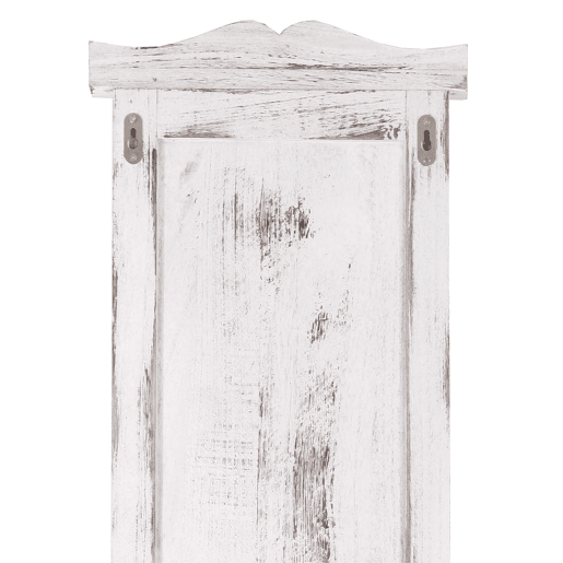 2 painéis de cabide de parede com 3 ganchos 109x28x4 cm em madeira branca com acabamento envelhecido 04_0007417