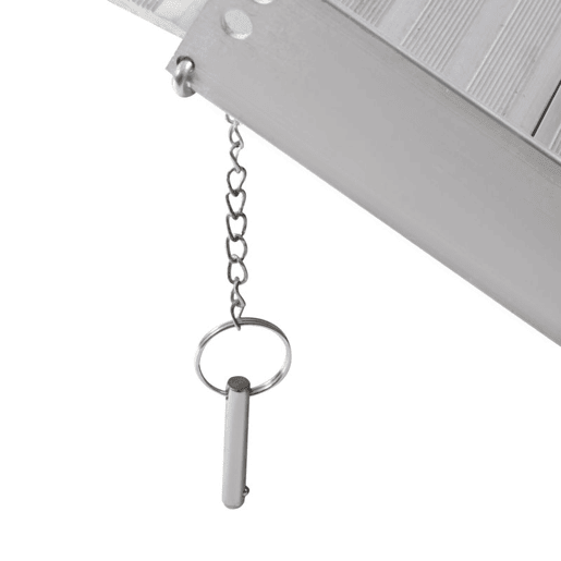 HOMCOM Rampa Dobrável para Cadeiras de Rodas 61 cm Carga 270 kg Antiderrapante com Bordas de Segurança e Alça para Escadas e Portas Acessibilidade para Deficientes Prata