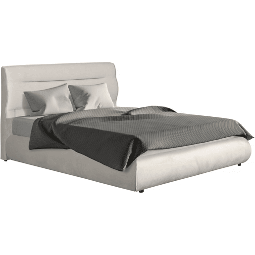 Cama de casal com arrumação em veludo Chamonix - 140 x 190 cm - Bege