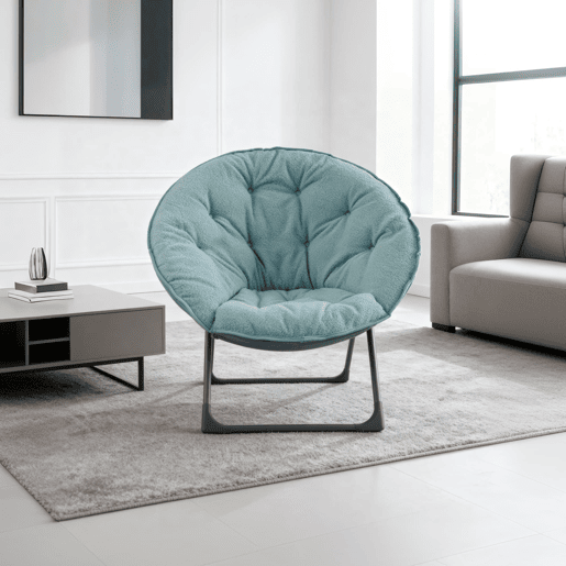 Cadeira dobrável 80 cm - macia, portátil, para interior e exterior - azul