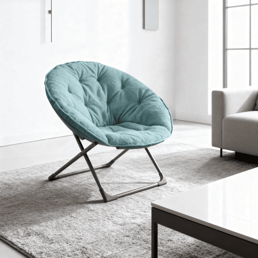 Cadeira dobrável 80 cm - macia, portátil, para interior e exterior - azul