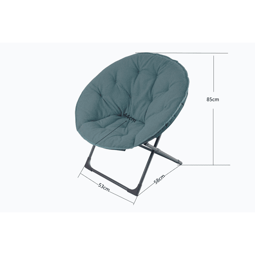 Cadeira dobrável 80 cm - macia, portátil, para interior e exterior - azul