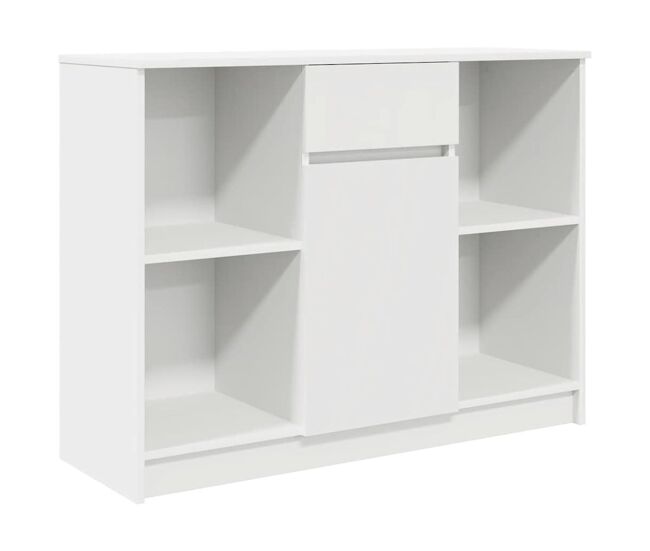 Aparador tundra 4 compartimentos + cajón + puerta blanco 76x101x35 cm