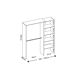 Conjunto de dormitorio Lago Pack cama + mesita + armario vestid 195x96 Conjunto de dormitorio Lago Pack cama + mesita + armario vestid 195x96 Natural