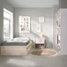 Conjunto de dormitorio Lago Pack cama + mesita + armario vestid 195x96 Conjunto de dormitorio Lago Pack cama + mesita + armario vestid 195x96 Natural