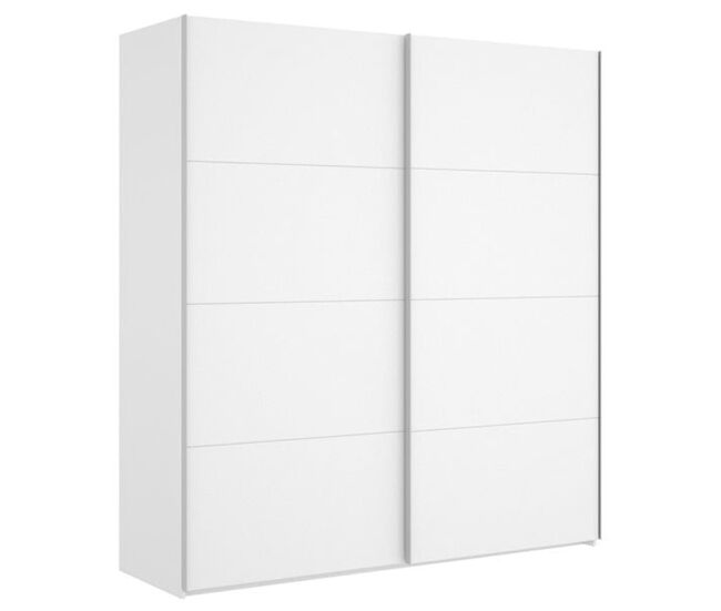 Armario Slide 2 puertas correderas blanco brillo 204x180x65 cm