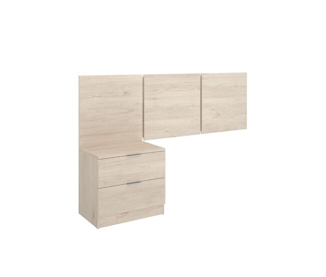 Cabecero con mesita de noche bito natural 95,5x156x34 cm