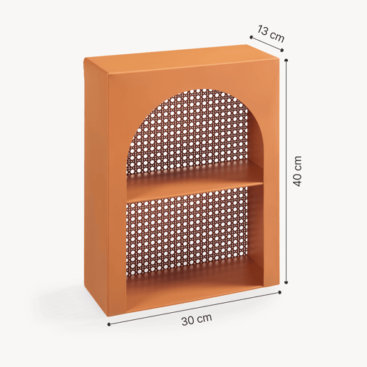 Prateleira de parede Jäller metal 40x30x13 cm Laranja en.casa