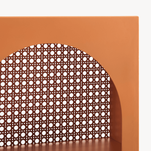 Prateleira de parede Jäller metal 40x30x13 cm Laranja en.casa