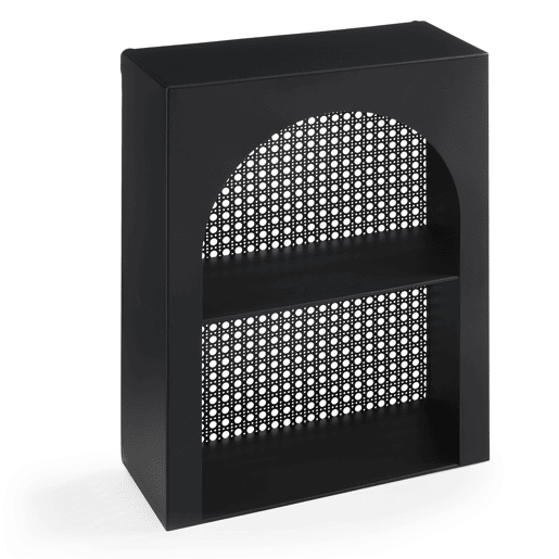 Prateleira de parede Jäller metal 40x30x13 cm Preto en.casa