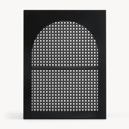 Prateleira de parede Jäller metal 40x30x13 cm Preto en.casa