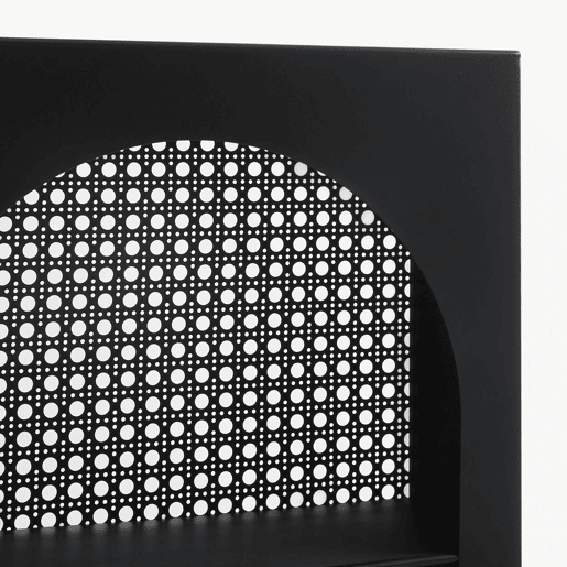 Prateleira de parede Jäller metal 40x30x13 cm Preto en.casa