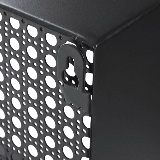 Prateleira de parede Jäller metal 40x30x13 cm Preto en.casa