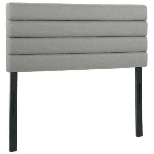 HOMCOM Cabeceira de Cama 140 cm Altura Ajustável em 3 Níveis 106116126 cm Cabeceira Estofada em Linho Acolchoamento Linear com Pernas de Aço Montada na Parede para Quarto Cinza