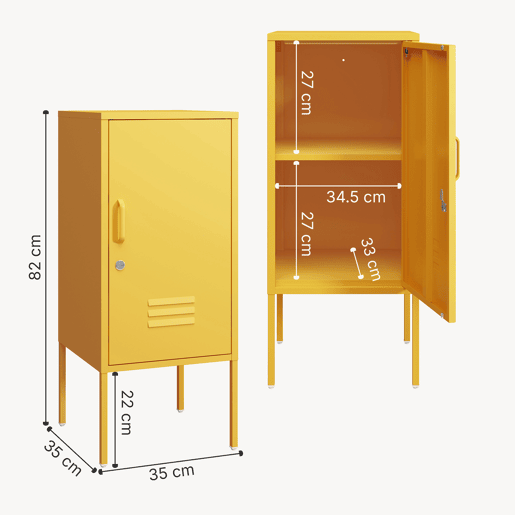 Mesa de cabeceira Hausjärvi 82x35x35 cm pega esquerda Amarelo en.casa Mesa de cabeceira Hausjärvi 82x35x35 cm pega esquerda Amarelo en.casa