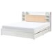 Beliani Cama matrimonial MDF Bizou 188x227 Beliani Cama matrimonial MDF Bizou 188x227 Blanco